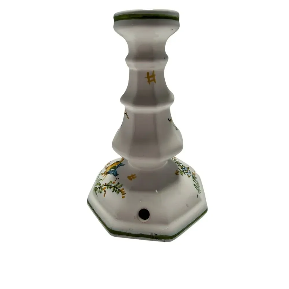 Pierre Deux French Faience Pottery Candlestick